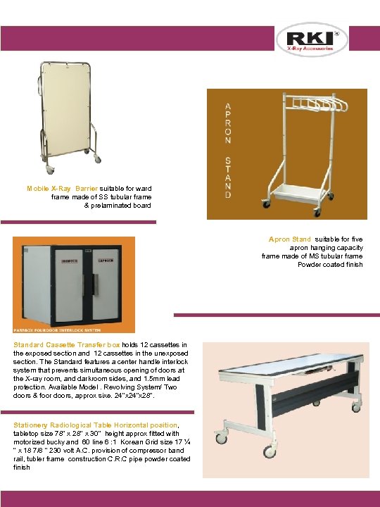 Mobile X-Ray Barrier suitable for ward frame made of SS tubular frame & prelaminated