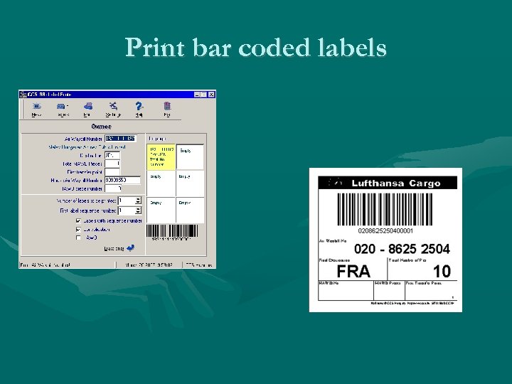 Print bar coded labels 