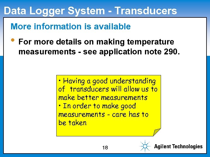 Data Logger System - Transducers More edit Master subtitle style Click toinformation is available