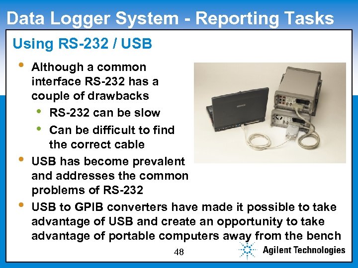 Data Logger System - Reporting Tasks Using edit Master subtitle style Click to. RS-232