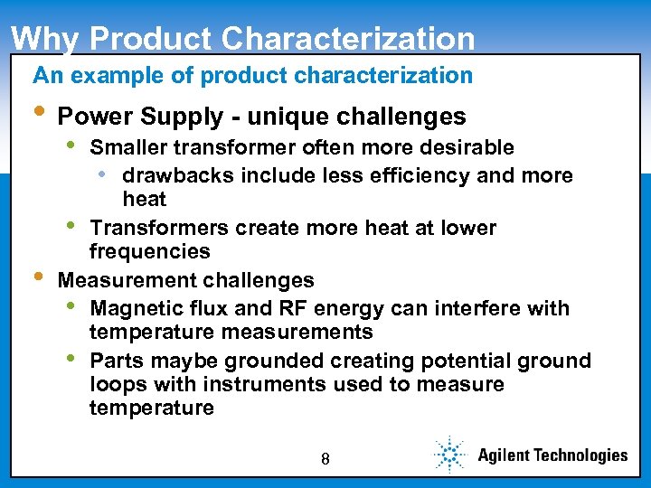 Why Product Characterization An example of product characterization Click to edit Master subtitle style