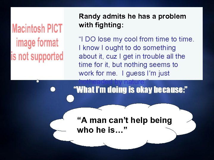 Randy admits he has a problem with fighting: “I DO lose my cool from