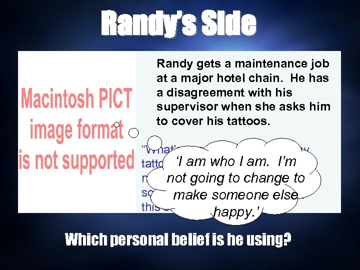 Randy’s Side Randy gets a maintenance job at a major hotel chain. He has