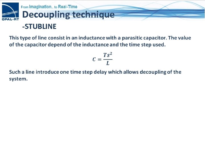 Decoupling technique -STUBLINE 