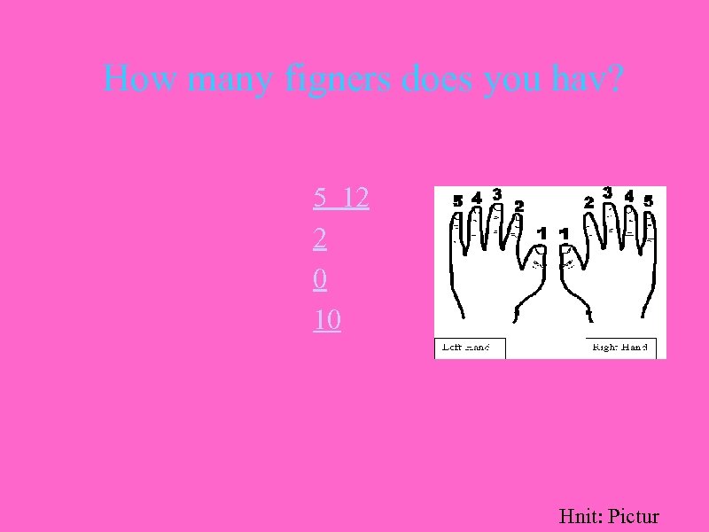 How many figners does you hav? 5 12 2 0 10 Hnit: Pictur 