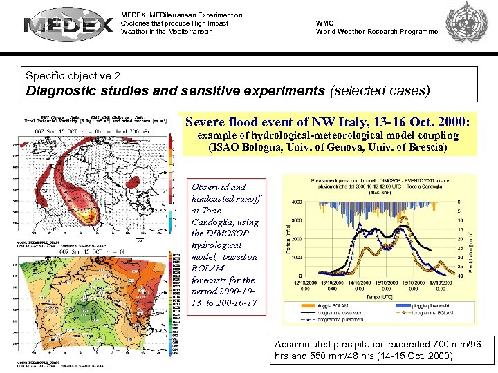 MEDEX, MEDiterranean Experiment on Cyclones that produce High Impact Weather in the Mediterranean WMO