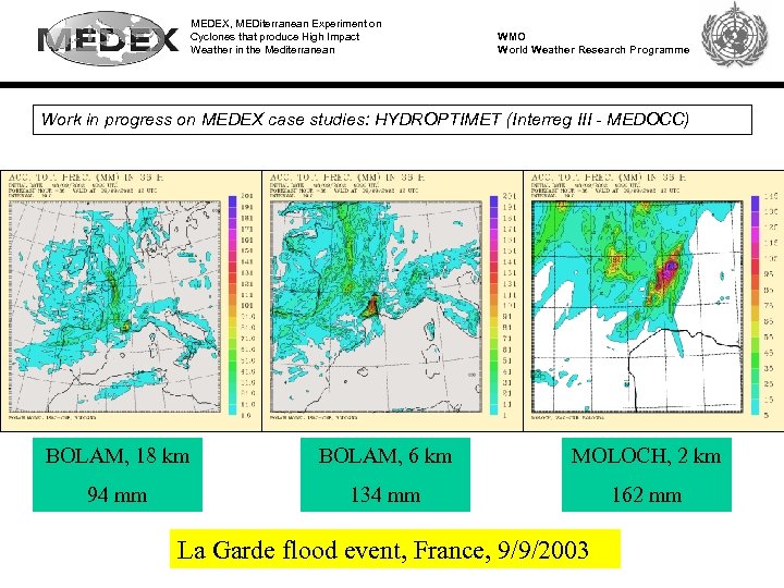 MEDEX, MEDiterranean Experiment on Cyclones that produce High Impact Weather in the Mediterranean WMO