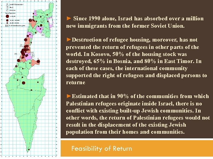 ► Since 1990 alone, Israel has absorbed over a million new immigrants from the