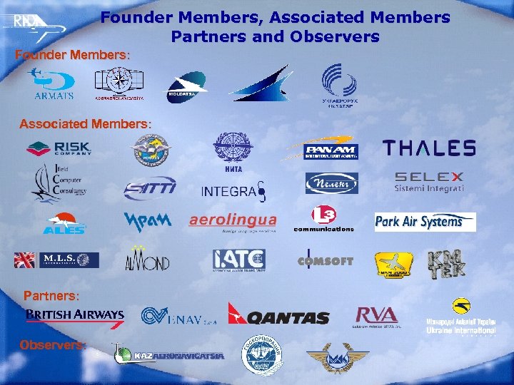 Founder Members, Associated Members Partners and Observers Founder Members: Associated Members: Partners: Observers: 2