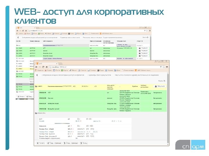 WEB- доступ для корпоративных клиентов 