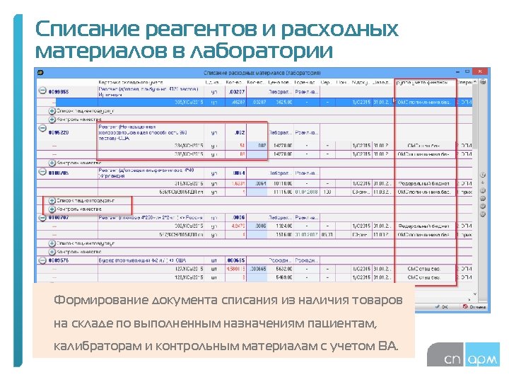 Внутреннее списание