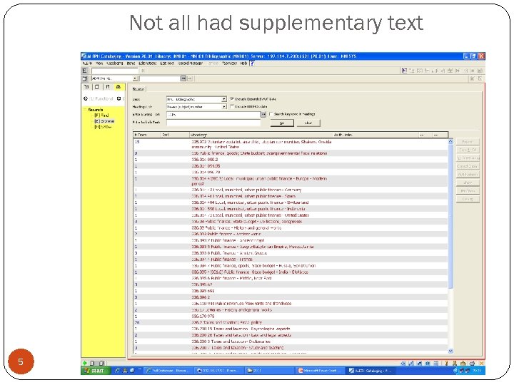 Not all had supplementary text 5 