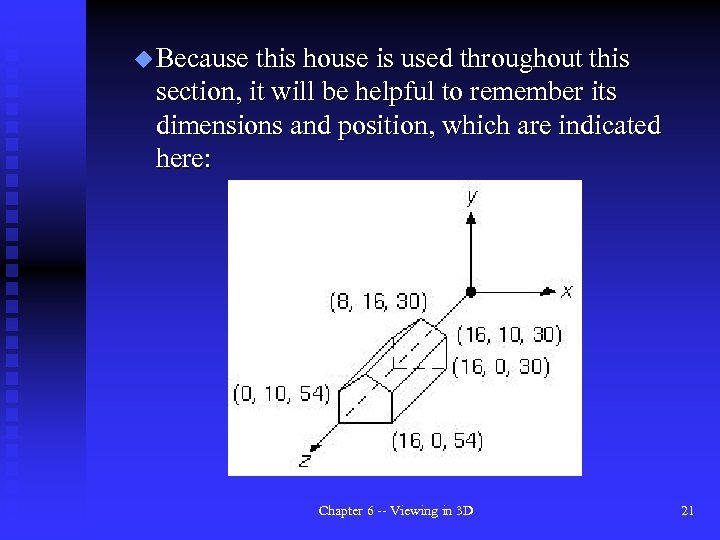 u Because this house is used throughout this section, it will be helpful to