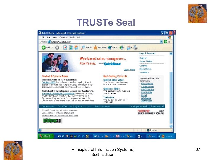 TRUSTe Seal Principles of Information Systems, Sixth Edition 37 