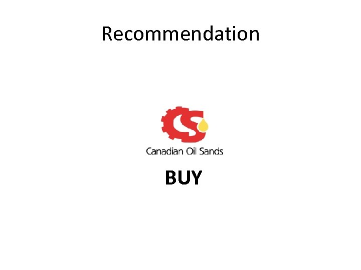 Recommendation BUY 