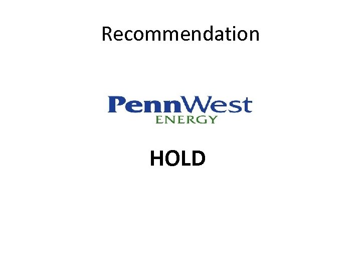Recommendation HOLD 