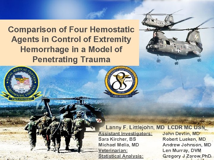 Comparison of Four Hemostatic Agents in Control of Extremity Hemorrhage in a Model of
