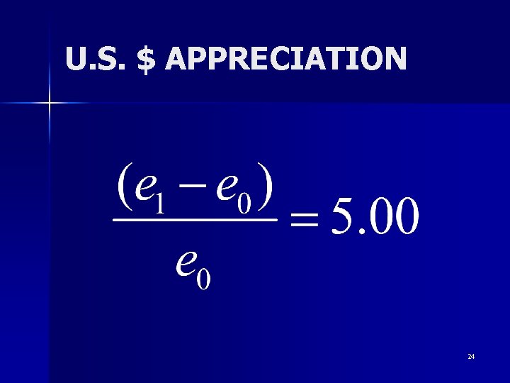 U. S. $ APPRECIATION 24 