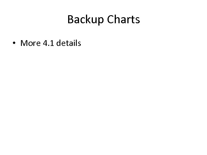 Backup Charts • More 4. 1 details 