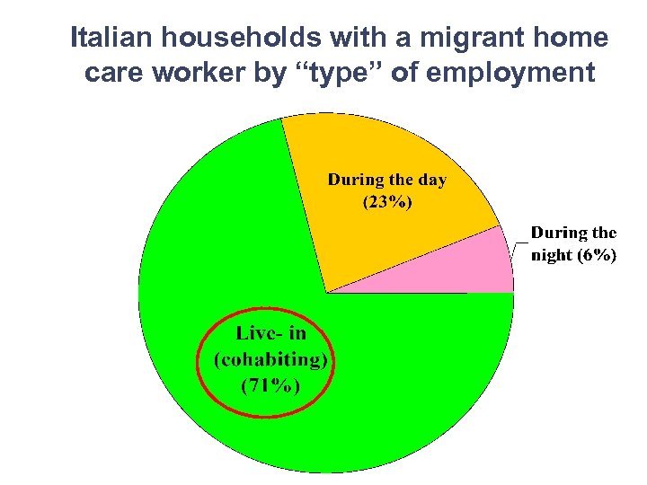 Italian households with a migrant home care worker by “type” of employment 