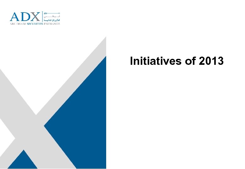 Initiatives of 2013 