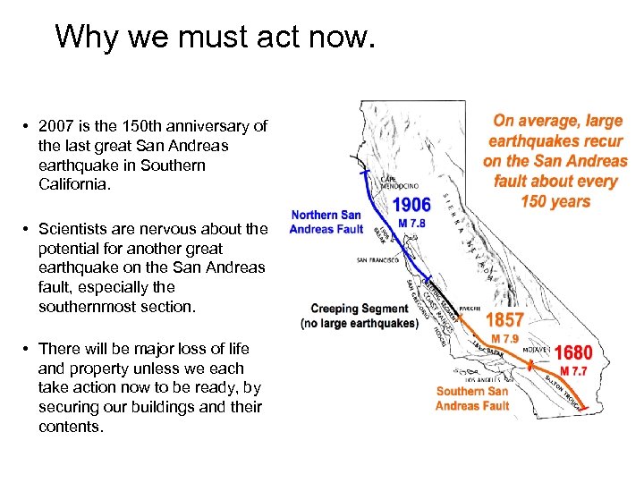 Why we must act now. • 2007 is the 150 th anniversary of the