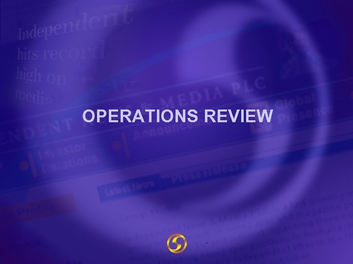 OPERATIONS REVIEW 