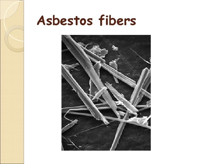 Asbestos fibers 