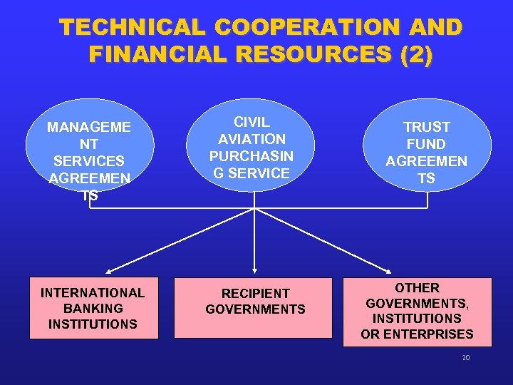 TECHNICAL COOPERATION AND FINANCIAL RESOURCES (2) MANAGEME NT SERVICES AGREEMEN TS INTERNATIONAL BANKING INSTITUTIONS