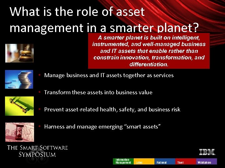 What is the role of asset management in a smarter planet? A smarter planet