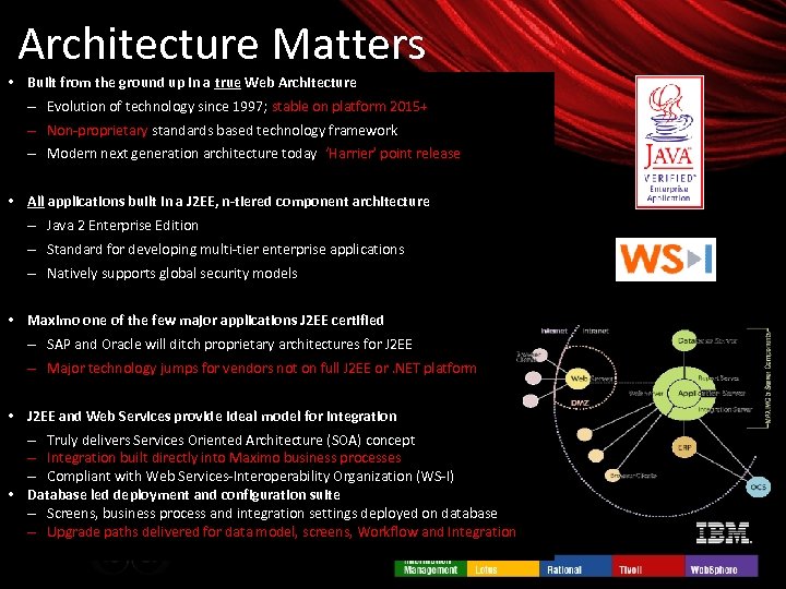 Architecture Matters • Built from the ground up in a true Web Architecture –