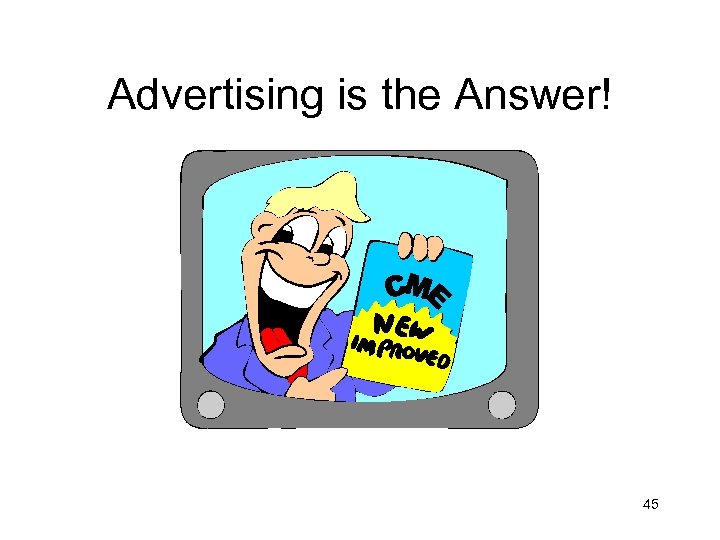 Advertising is the Answer! 45 