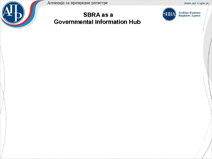  SBRA as a Governmental Information Hub 
