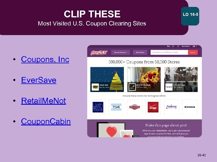 CLIP THESE LO 16 -5 Most Visited U. S. Coupon Clearing Sites • Coupons,
