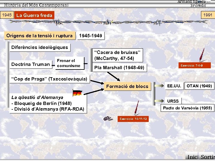 Armand figuera 3 r crèdit Història del Món Contemporani 1945 1991 La Guerra freda