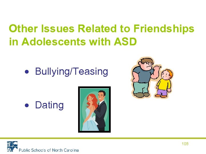 Other Issues Related to Friendships in Adolescents with ASD Bullying/Teasing Dating 105 