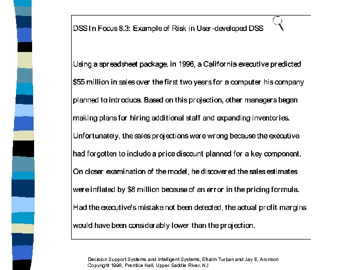 Decision Support Systems and Intelligent Systems, Efraim Turban and Jay E. Aronson Copyright 1998,