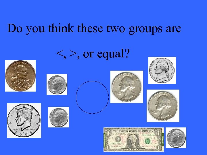 Do you think these two groups are <, >, or equal? 