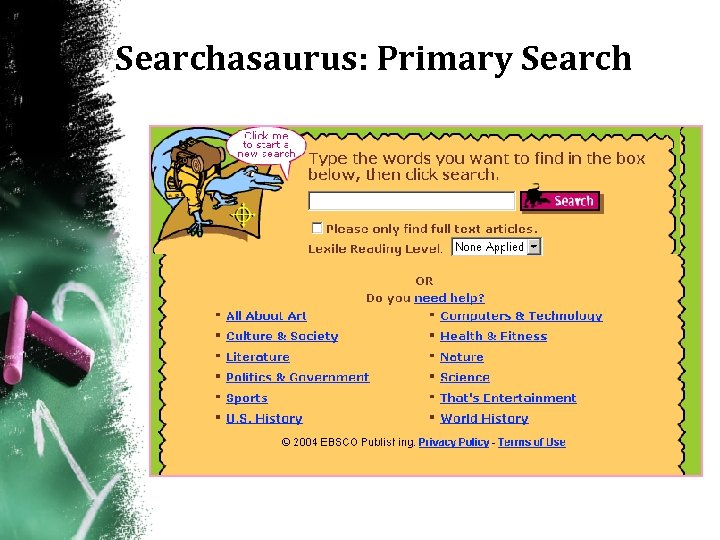 Searchasaurus: Primary Search 