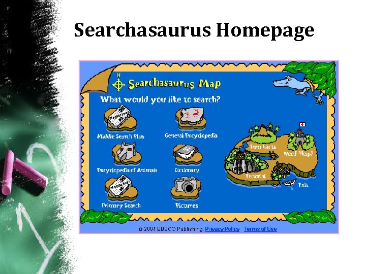 Searchasaurus Homepage 