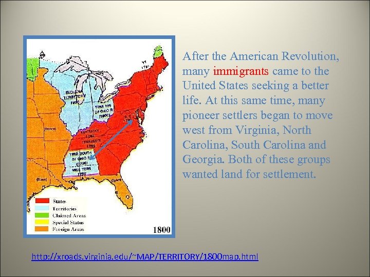 After the American Revolution, many immigrants came to the United States seeking a better