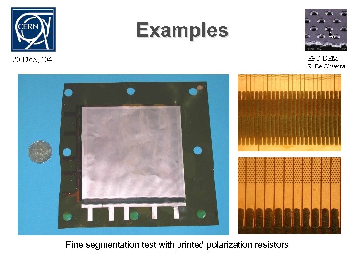 Examples EST-DEM 20 Dec. , ‘ 04 R. De Oliveira Fine segmentation test with