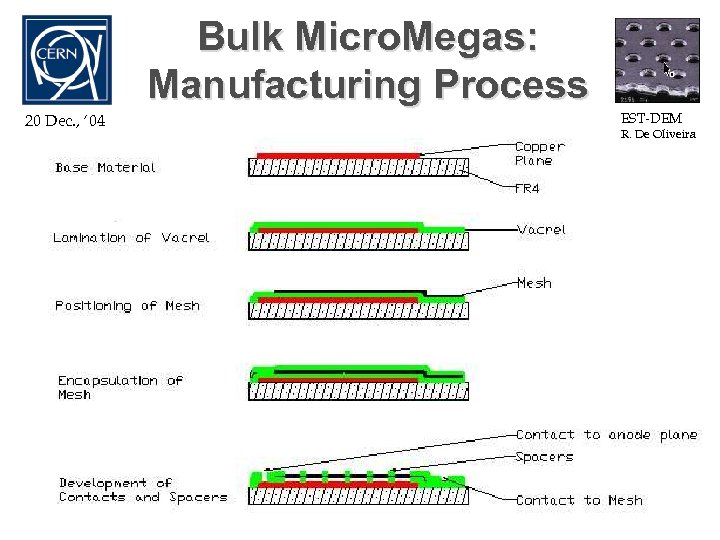 Bulk Micro. Megas: Manufacturing Process 20 Dec. , ‘ 04 EST-DEM R. De Oliveira