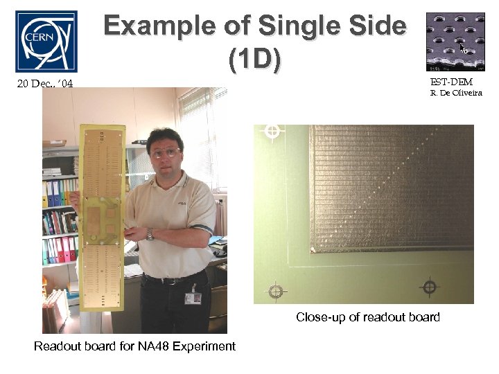 Example of Single Side (1 D) 20 Dec. , ‘ 04 EST-DEM R. De