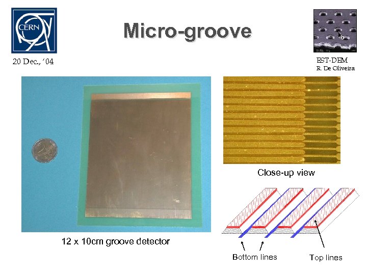 Micro-groove EST-DEM 20 Dec. , ‘ 04 R. De Oliveira Close-up view 12 x