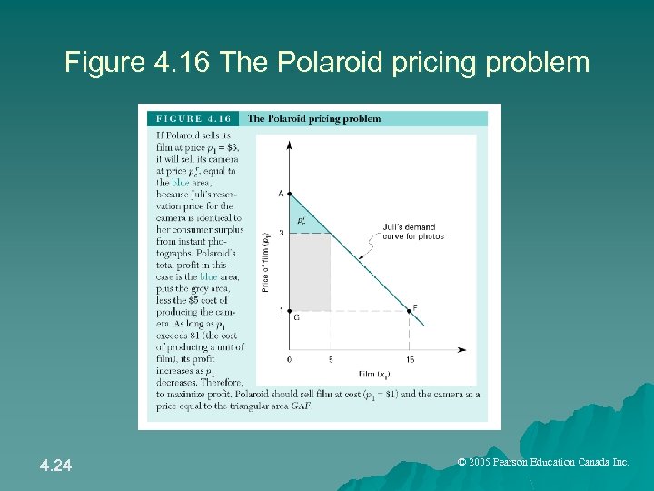 Figure 4. 16 The Polaroid pricing problem 4. 24 © 2005 Pearson Education Canada