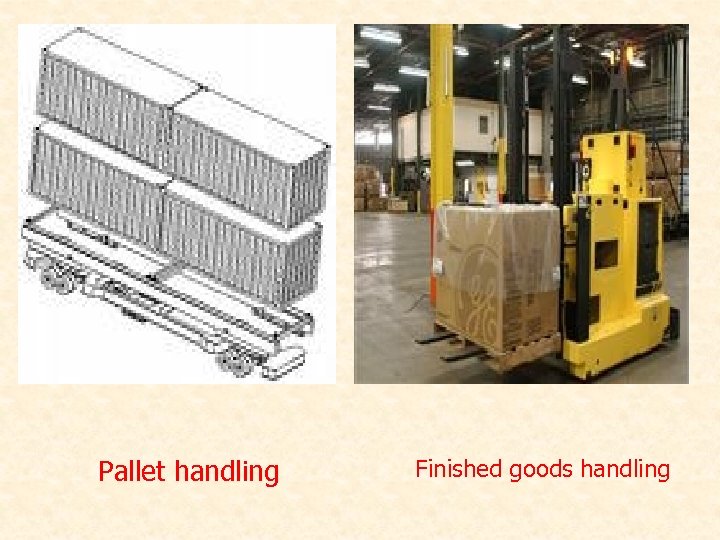 Pallet handling Finished goods handling 