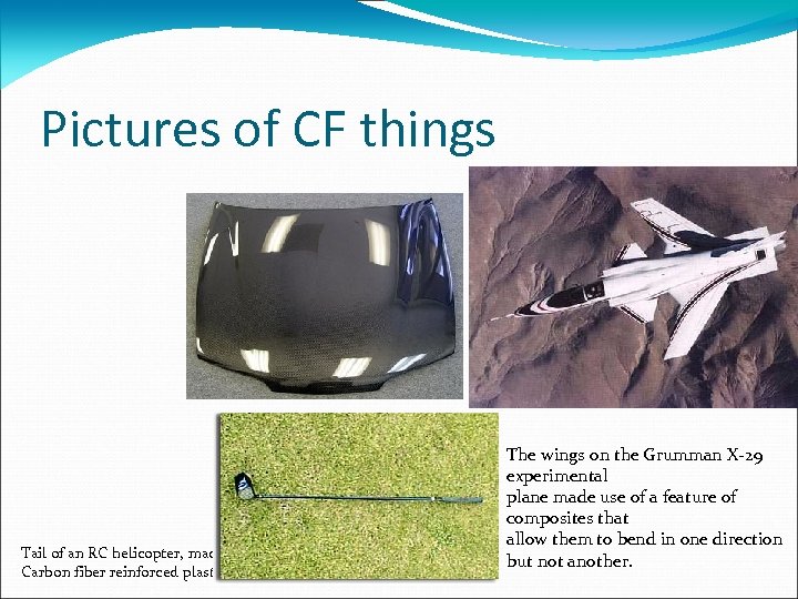 Pictures of CF things Tail of an RC helicopter, made of Carbon fiber reinforced