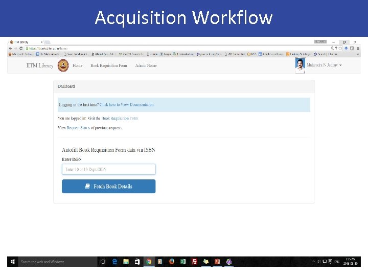 Acquisition Workflow 