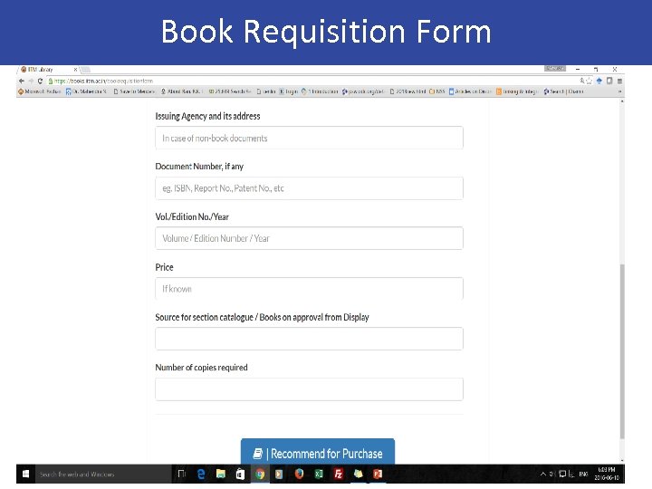 Book Requisition Form 